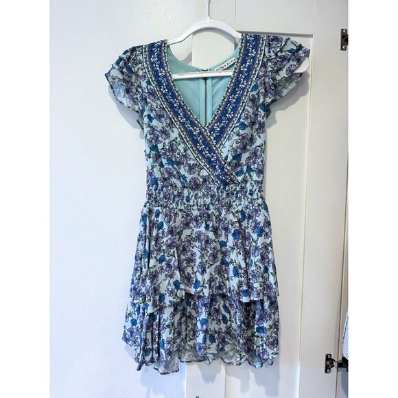 Alice + Olivia Pants - Alice + Olivia Floral Romper / Mini Dress